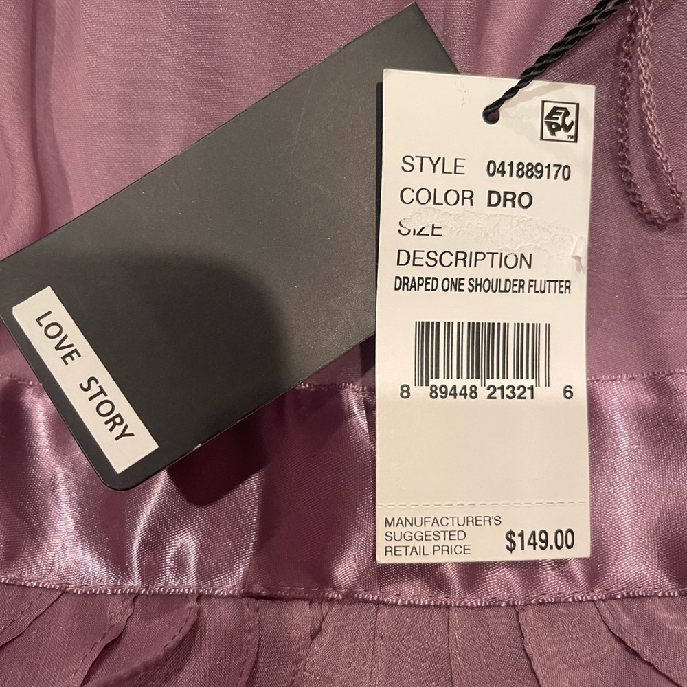 Adrianna Papell Women's Tiered Chiffon One Shoulder Dress size 6 - Picture 5 of 6